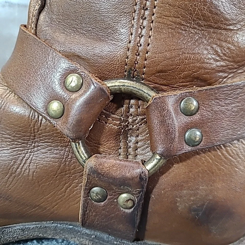 FRYE Phillip Harness Short Boots Women's‎ Size 7 B - Brown